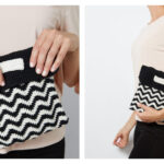 Chevron Wristlet Clutch Bag Crochet Free Pattern