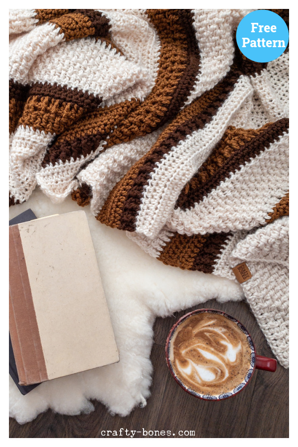 Crochet Caramel Latte Blanket Free Pattern