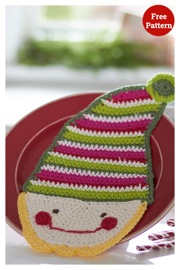 Elf Dishcloth Free Crochet Pattern