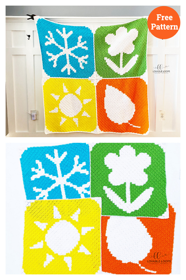 Four Seasons Blanket Free Crochet Pattern