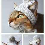 Narby Pom Pom Cat Hat Crochet Pattern and Video Tutorial