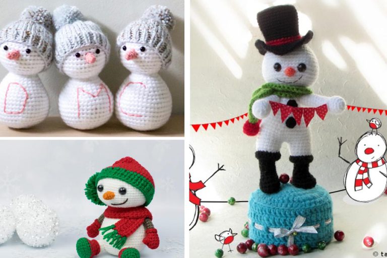 Christmas Snowman Crochet Free Pattern