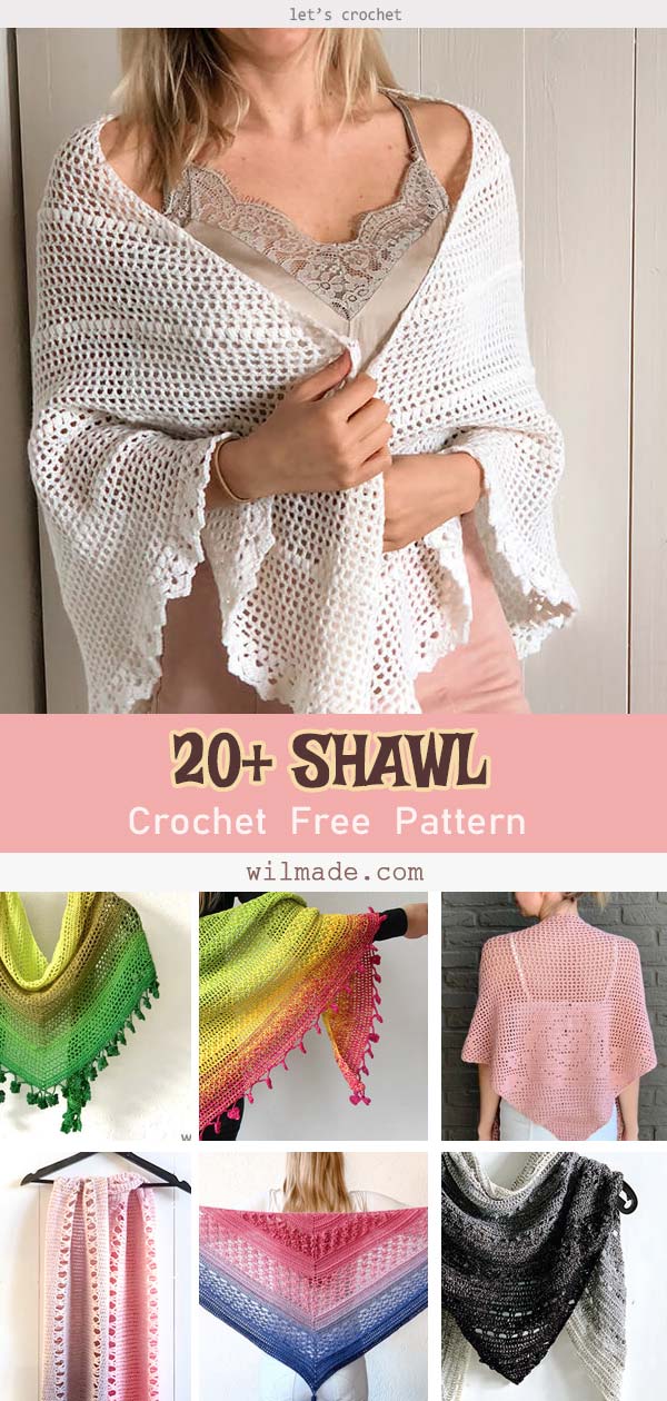 20+Shawl Free Crochet Pattern 