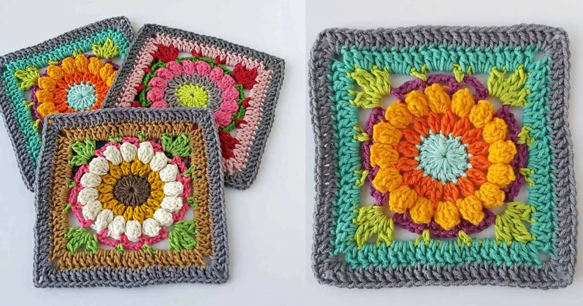 Aster Square Crochet Free Pattern