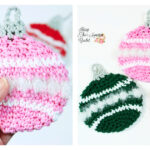 Christmas Ornament Dishcloth Crochet Free Pattern