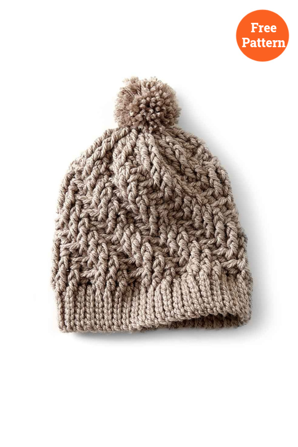 Stepping Texture Hat Free Crochet Pattern