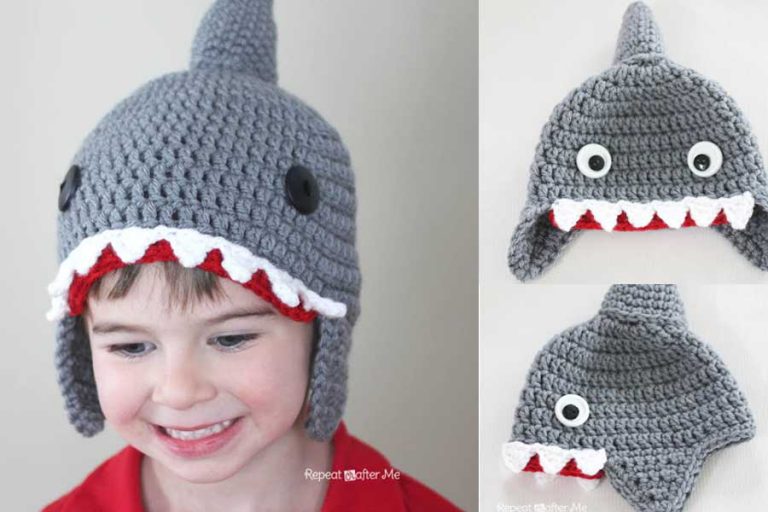 Cute Crochet Shark Hat Free Pattern