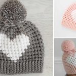 Hunter Crochet Heart Hat  Free Pattern