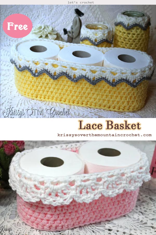 Crochet Lace Basket Free Pattern