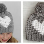 Hunter Crochet Heart Hat Free Pattern