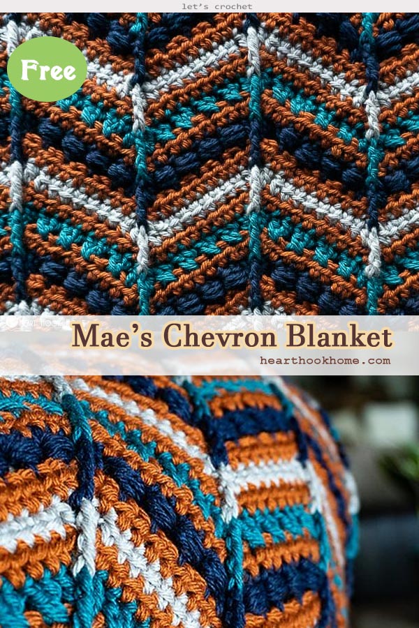 Mae’s Chevron Blanket Free Crochet Pattern