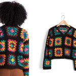 Rred Heart Granny Square Jacket Crochet Free Pattern