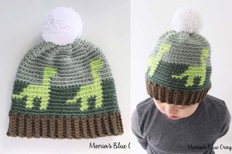Crochet Dinosaur Hat FREE Pattern