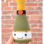 Champagne Bottle Amigurumi Free Crochet Pattern