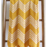 Crochet Gold Front Loop Chevron Blanket Free Pattern