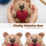 Crochet Chubby Valentine Bear free amigurumi pattern