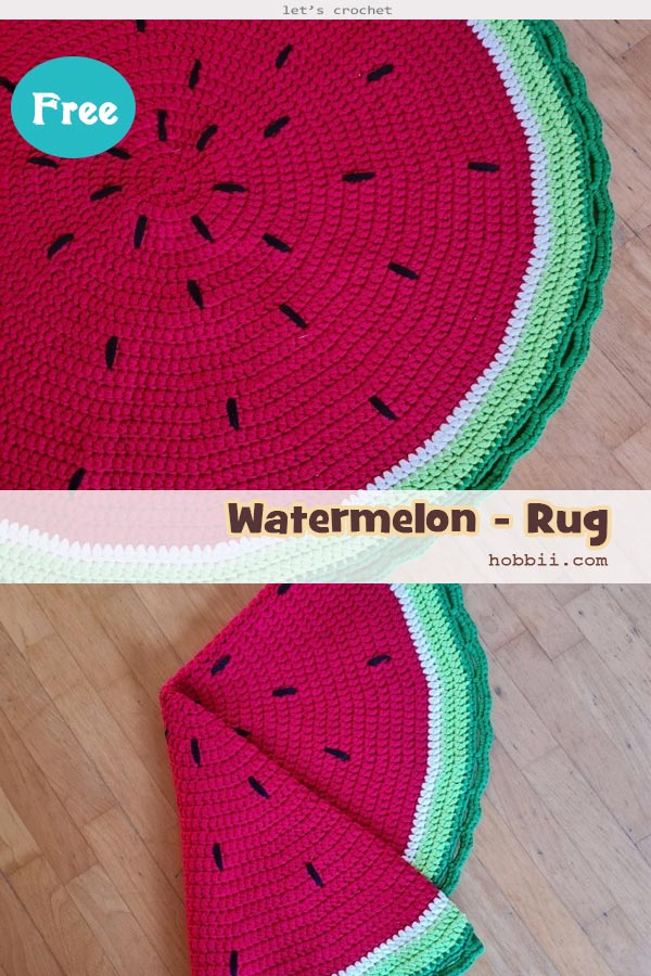 Watermelon - Rug Crochet Free Pattern