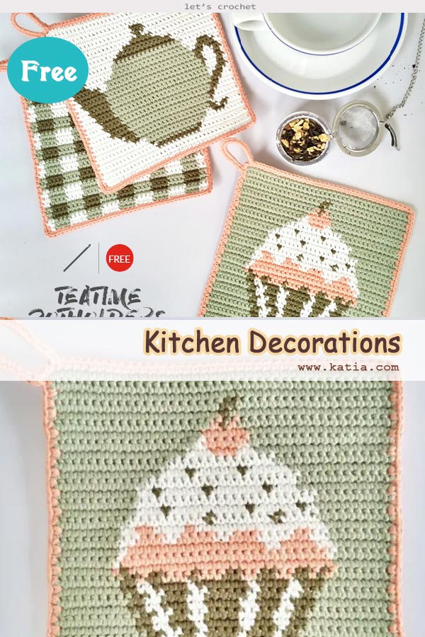 Tapestry crochet kitchen decorations Crochet Free Pattern