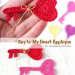 Key to My Heart Applique Free Crochet Pattern