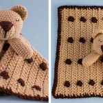 Bear lovey blanket free crochet pattern