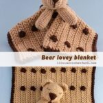 Bear lovey blanket free crochet pattern