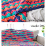 Crochet Chevron and Waves Blanket Free Pattern