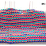 Crochet Chevron and Waves Blanket Free Pattern