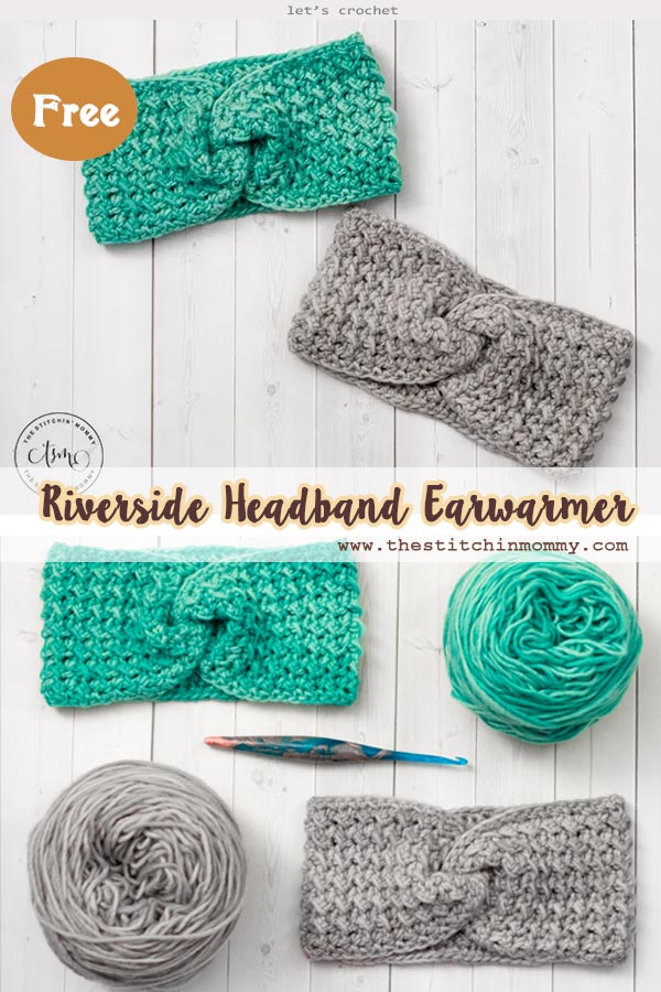 Riverside Headband Earwarmer Free Crochet Pattern