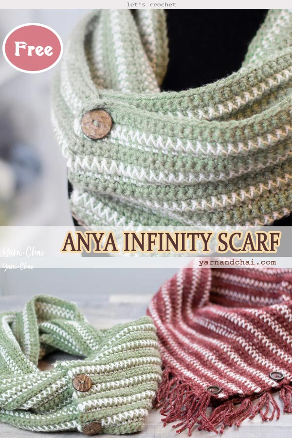 Anya Infinity Scarf Crochet Free Pattern