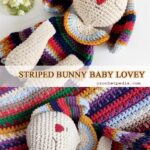 Striped Bunny Baby Lovey Free Crochet Pattern