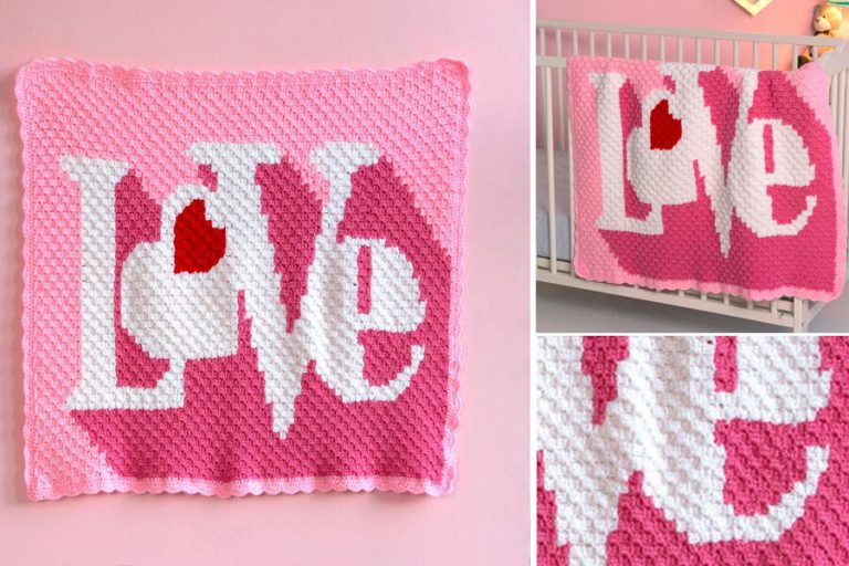 Crochet Heart Throb Blanket Free Pattern