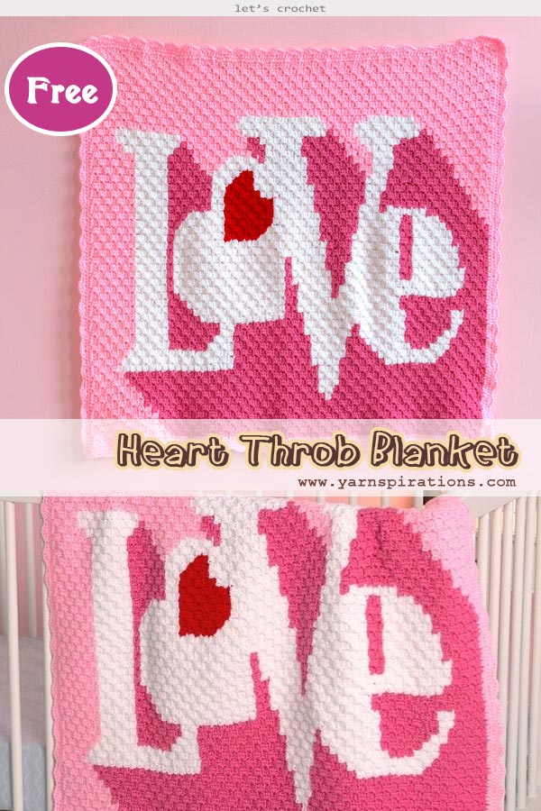 Crochet Heart Throb Blanket Free Pattern