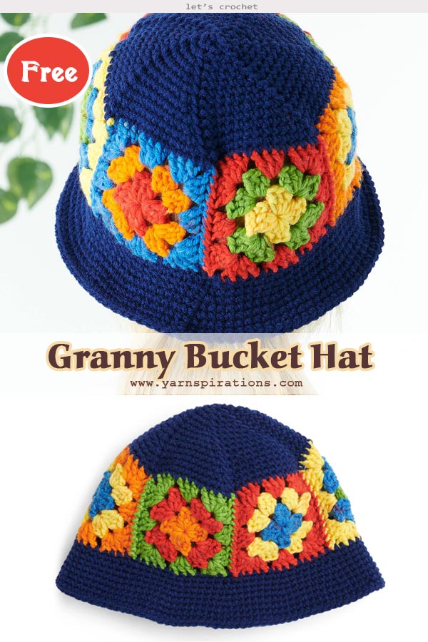 Granny Bucket Hat Crochet Free Pattern