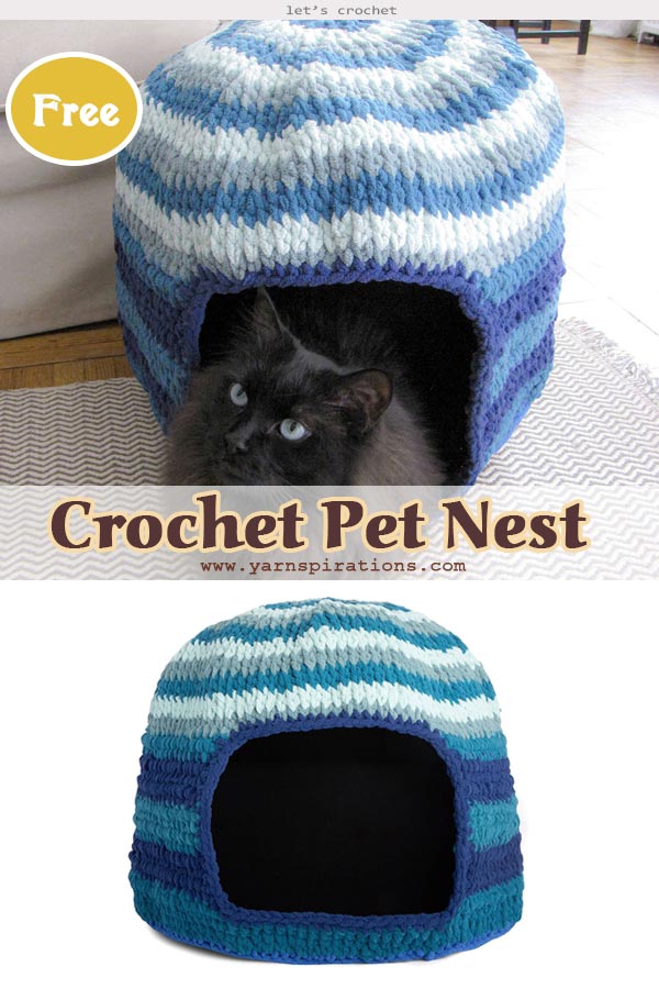 Crochet Pet Cat Nest Free Pattern