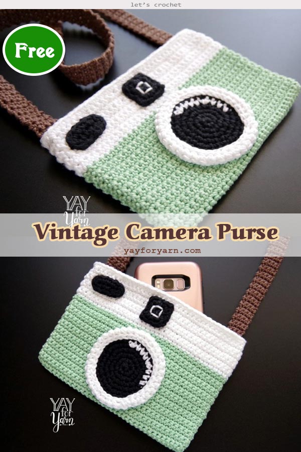 Vintage Camera Purse Free Crochet Pattern