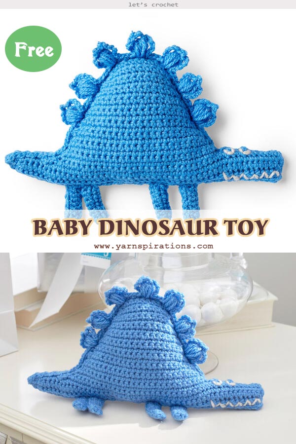 Baby Dinosaur Toy Crochet Free Pattern