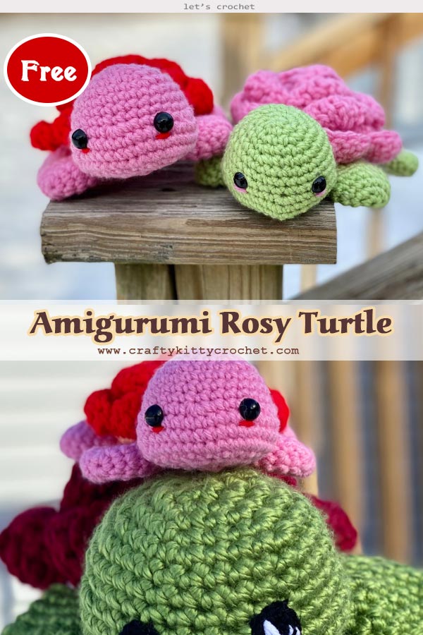 Amigurumi Rosy Turtle Crochet Free Pattern