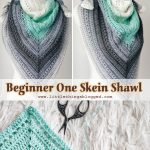 Beginner One Skein Shawl Crochet Free Pattern