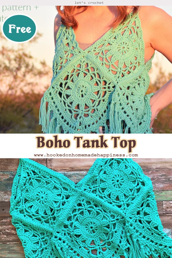 Crochet Boho Tank Top Free Pattern