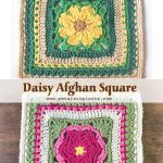 Daisy Afghan Square Crochet Free Pattern