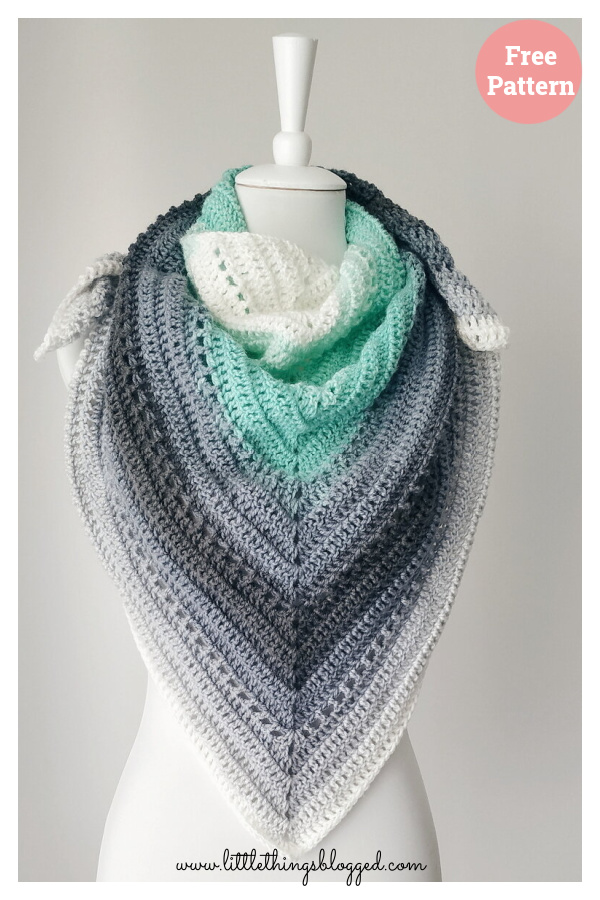 Beginner One Skein Shawl Crochet Free Pattern