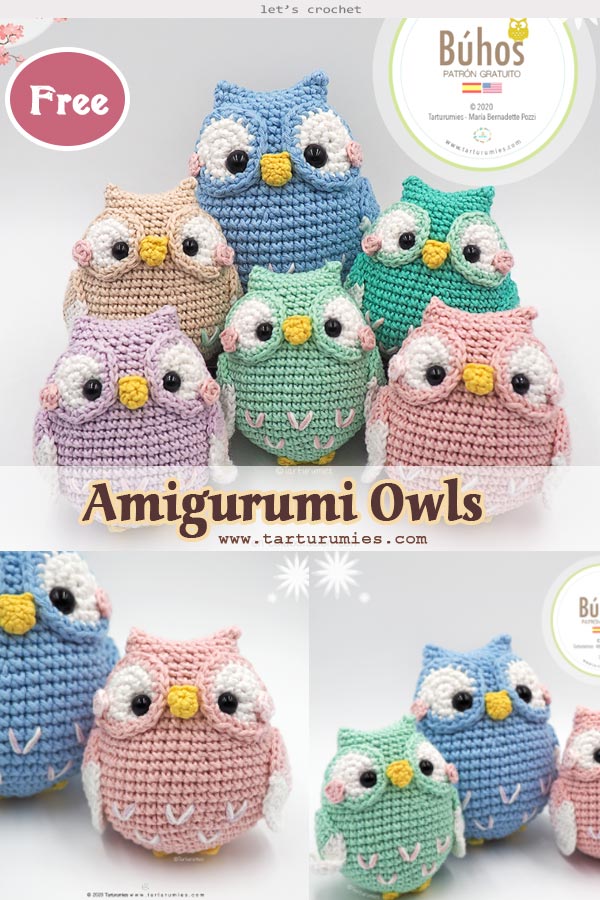 Crochet Amigurumi Owls Free Pattern 