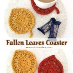 Fallen Leaves Crochet Coaster Free Pattern