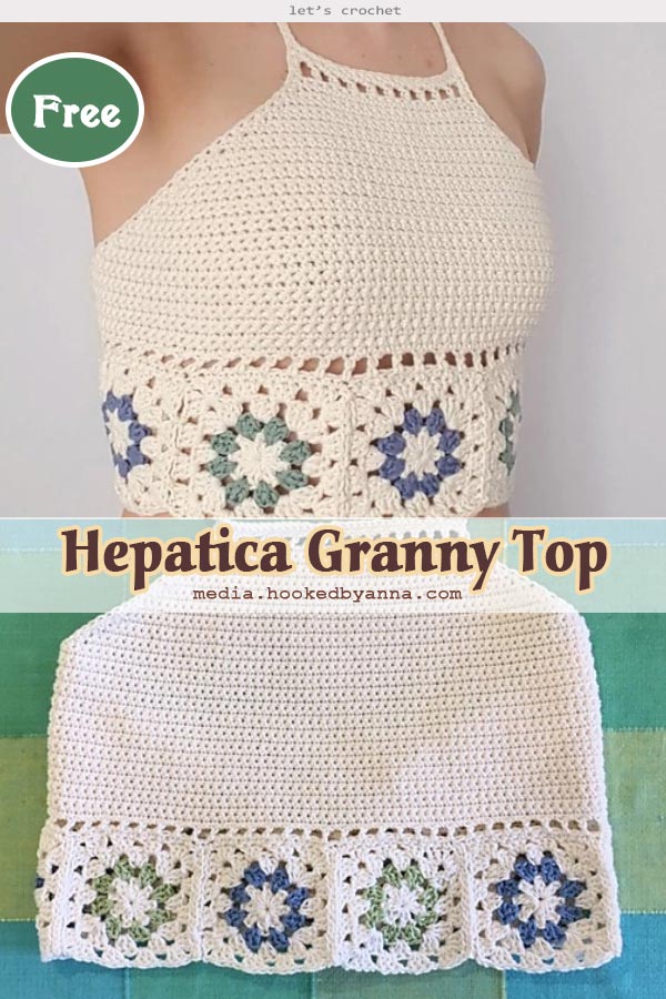 Hepatica Granny Top Crochet Free Pattern