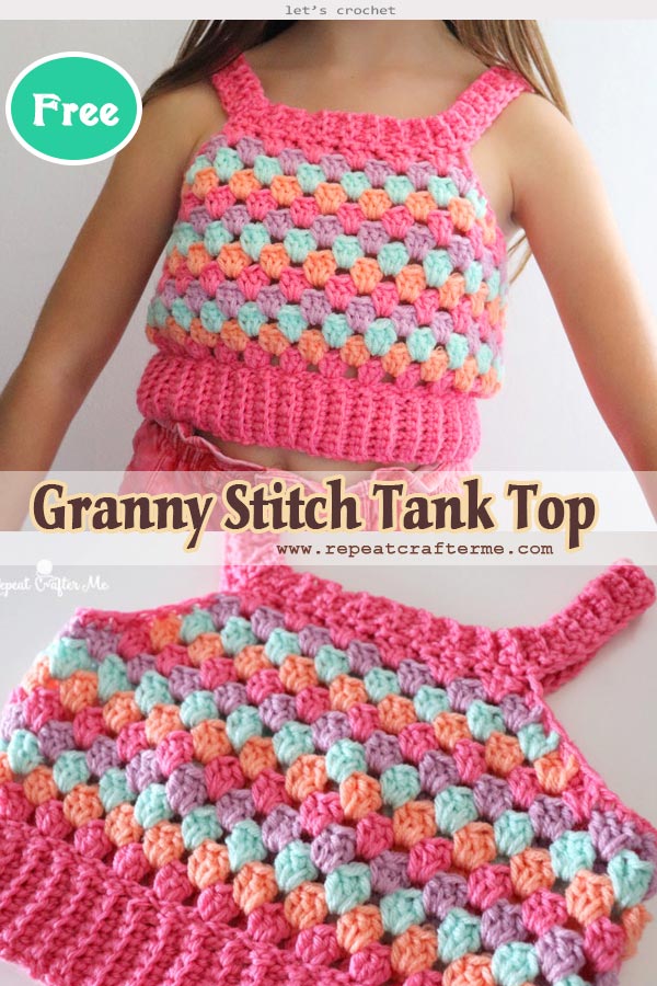 Crochet Granny Stitch Tank Top Free Pattern