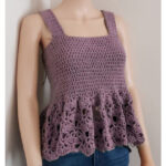 Falling Fans Tank Top Crochet Free Pattern