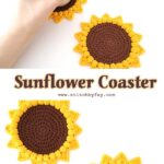 Sunflower Coaster Crochet Free Pattern