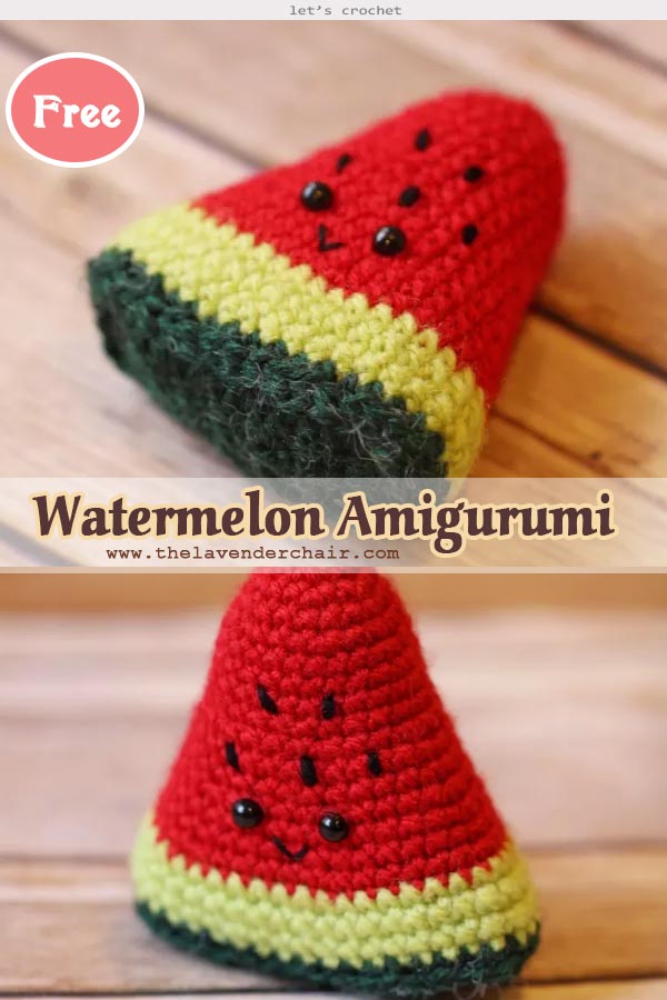 Watermelon Amigurumi Crochet Free Pattern