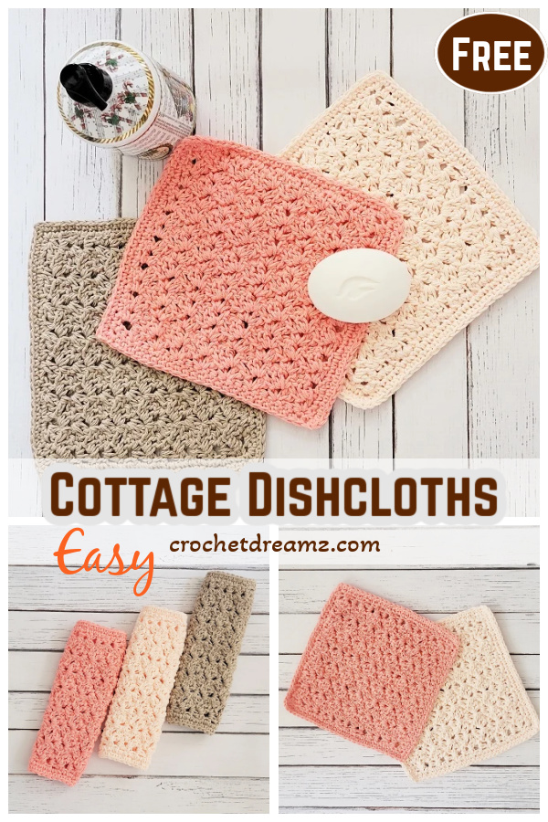 Cottage Dishcloths Free Crochet Pattern