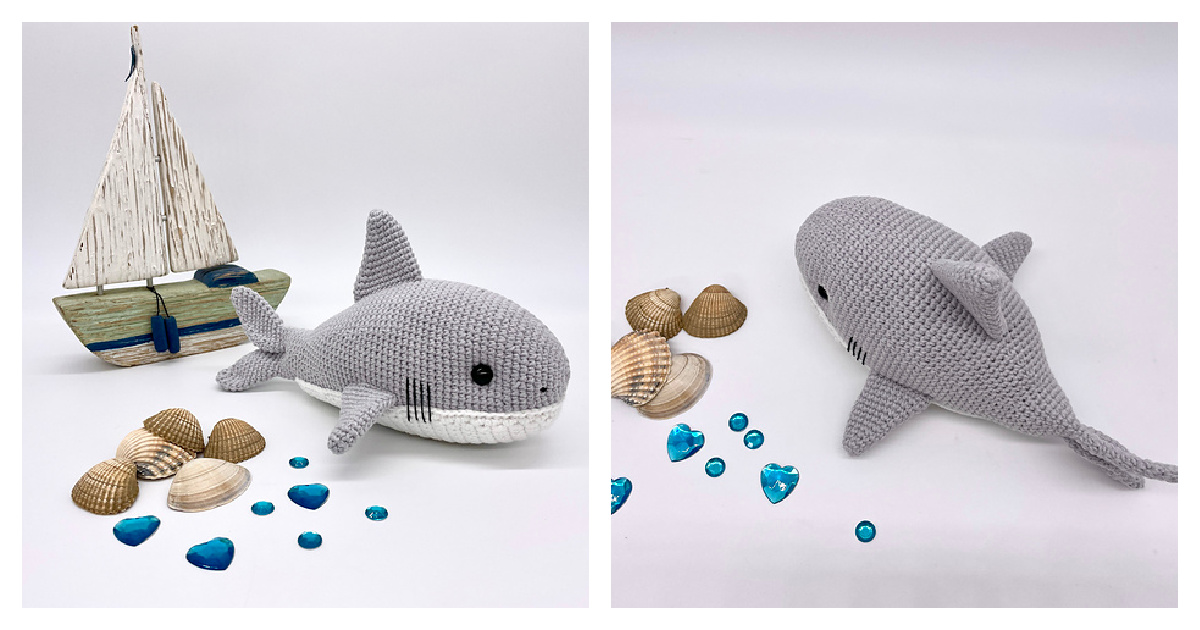 Simon the Shark Amigurumi Free Crochet Pattern